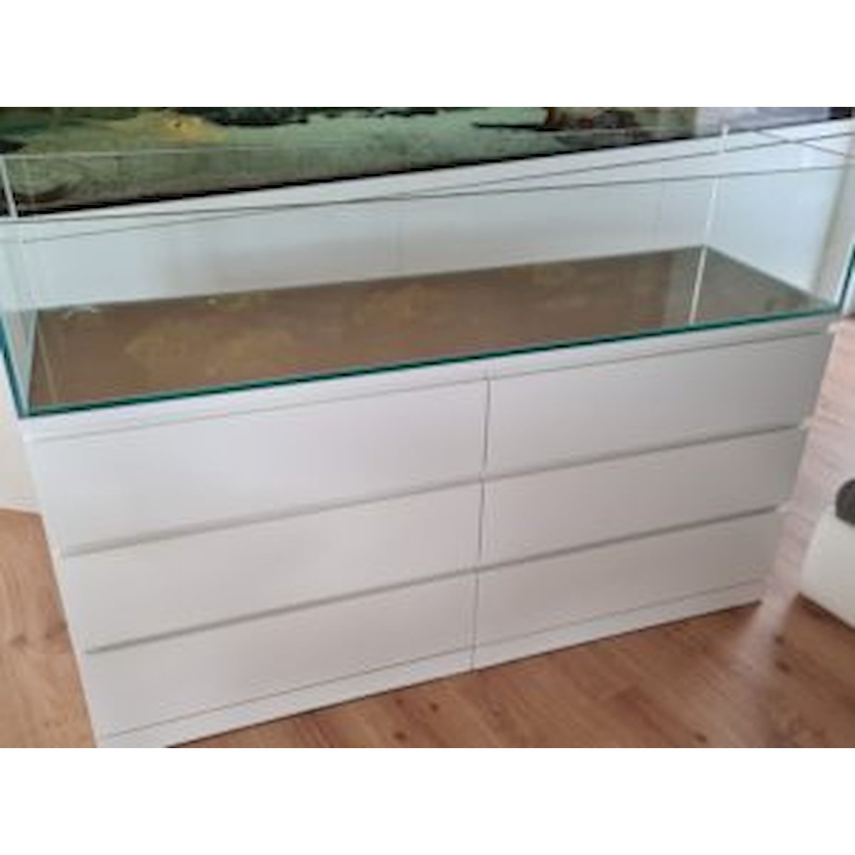 aquarium 160x47x30cm (lxtxh) 226l für schwedische kommode (auf lager in plz 31555)