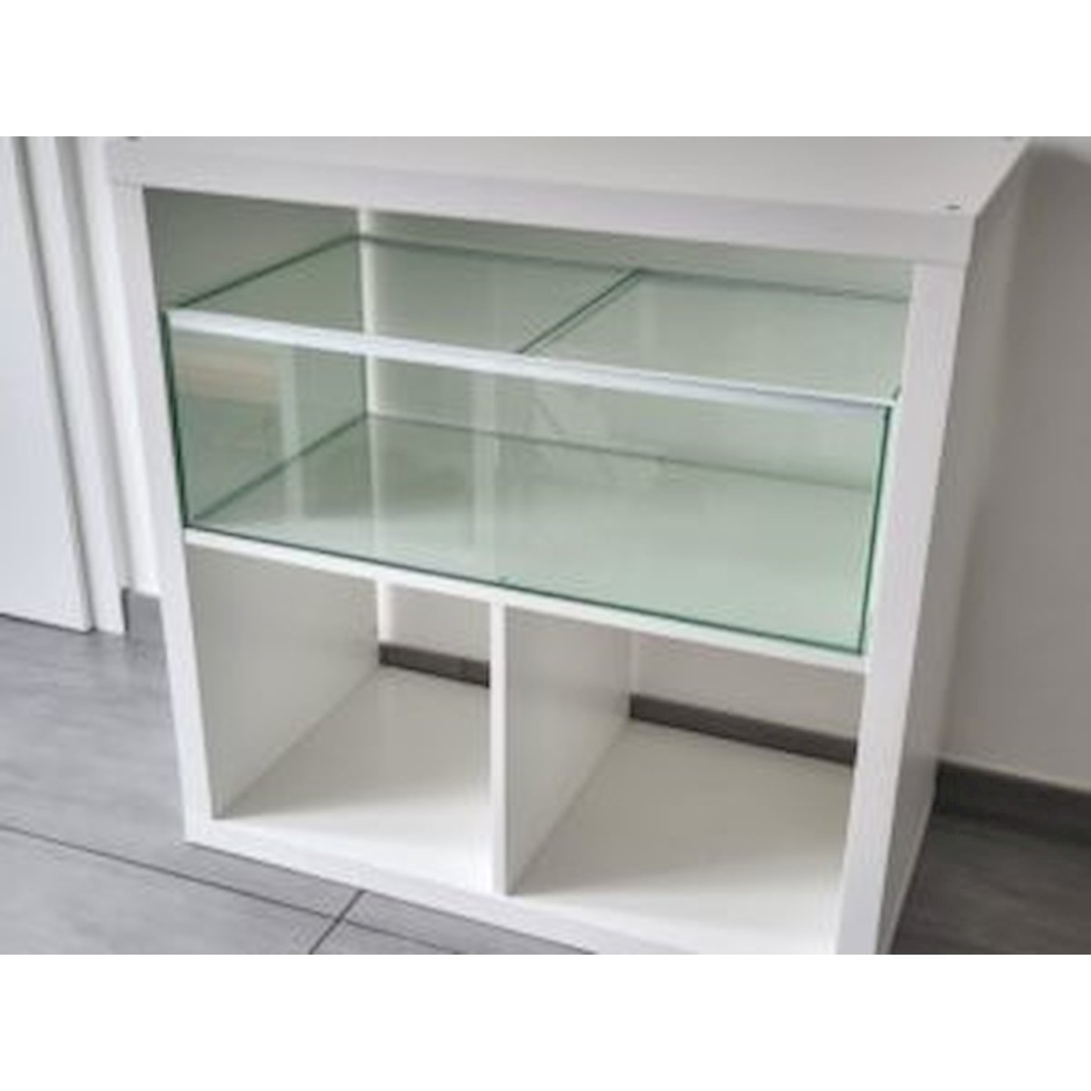 aquarium 68x38x22cm (lxtxh) 57l für schwedisches quadrat regal (auf lager in plz 31555)