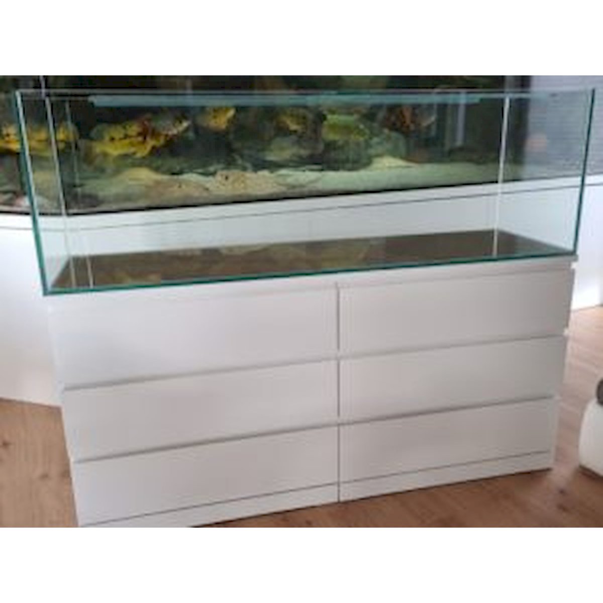 aquarium 160x47x50cm (lxtxh) 376l für schwedische kommode (auf lager in plz 31555)