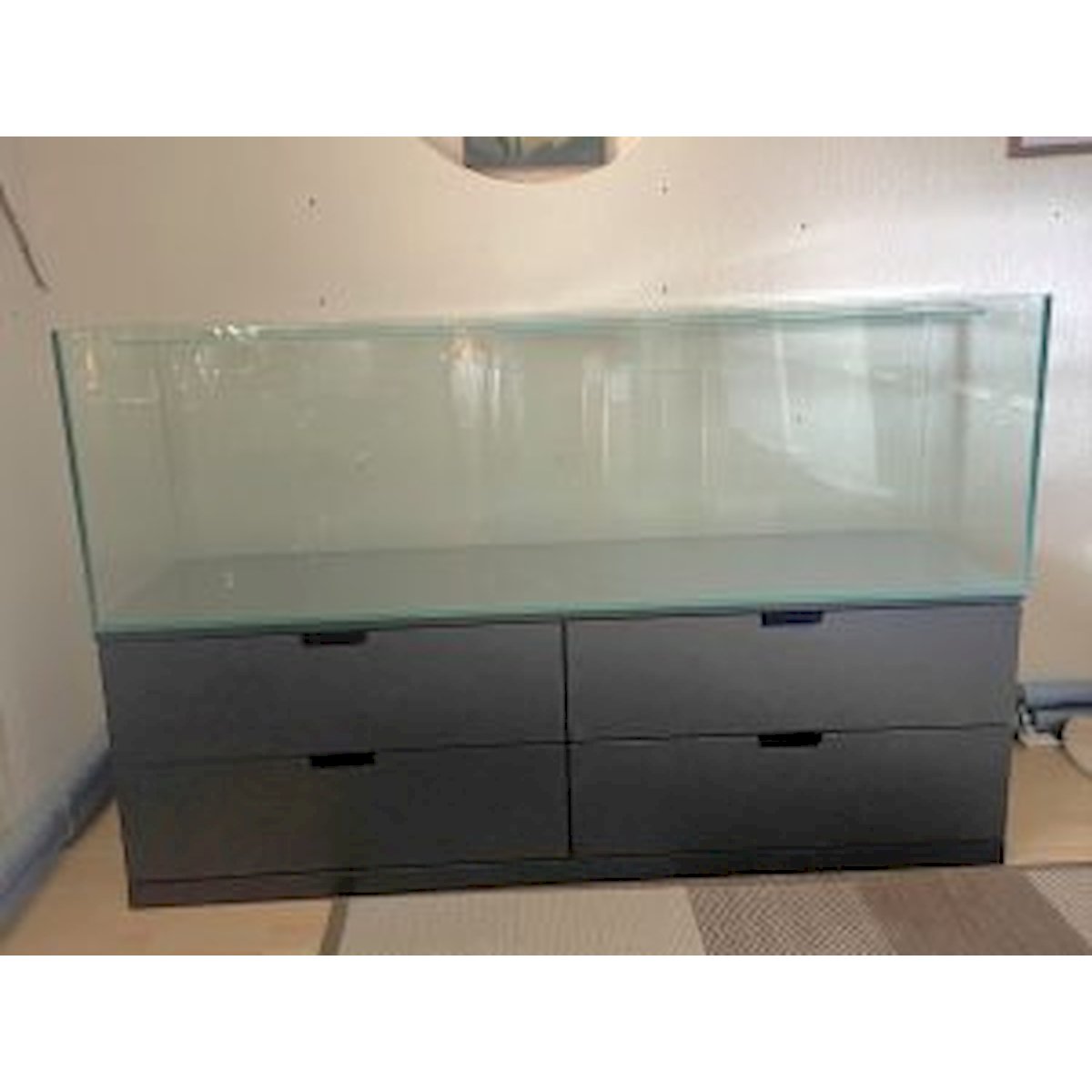 aquarium 160x47x30cm (lxtxh) 226l für schwedische kommode (auf lager in plz 31555)