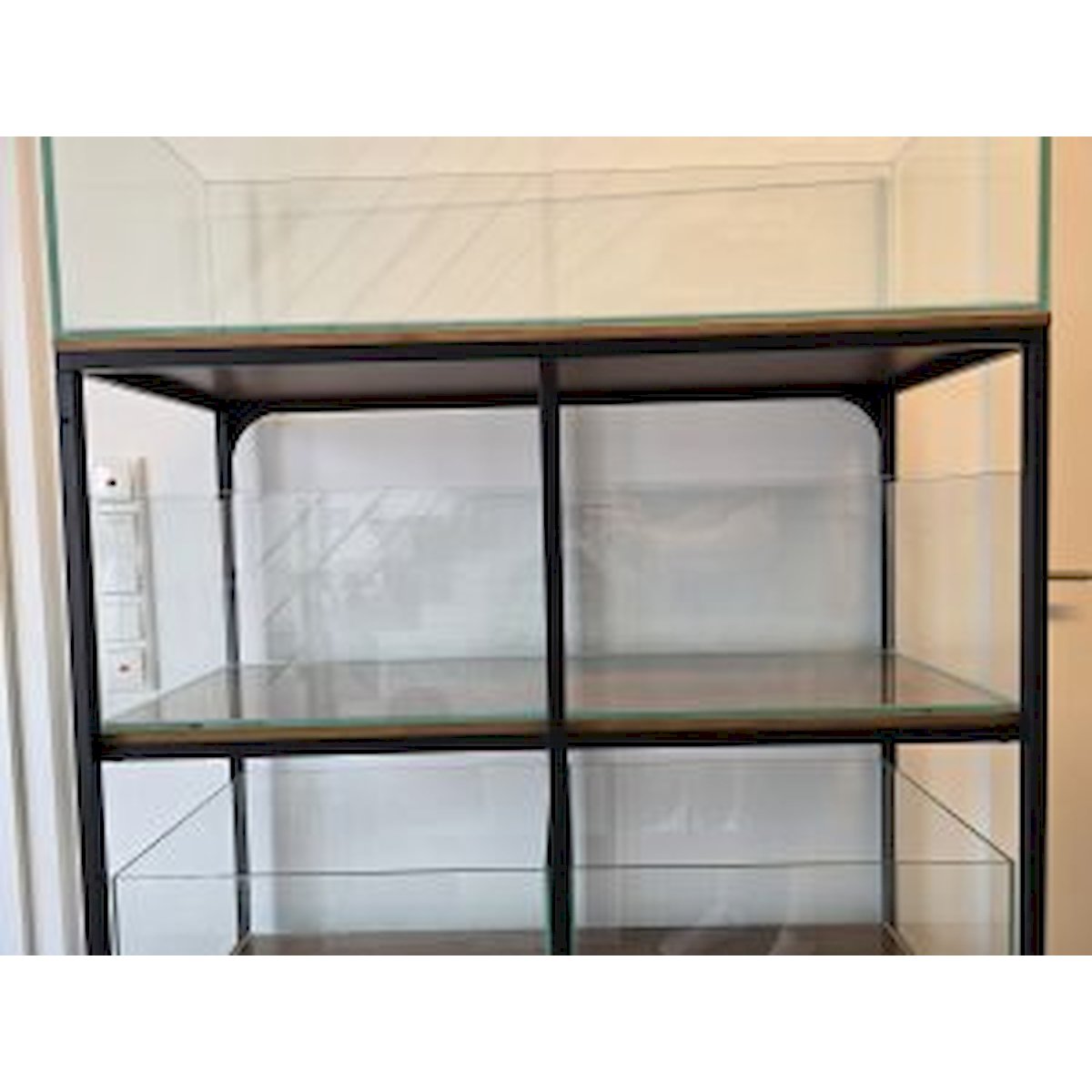 aquarium 98,5x32x25cm (lxtxh) 79l für schwedische lastregal mit trennscheibe (auf lager in plz 31555)