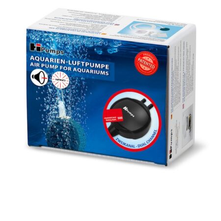Nano Piezo Luftpumpe Zweikanal schwarz (2x13 L/h)