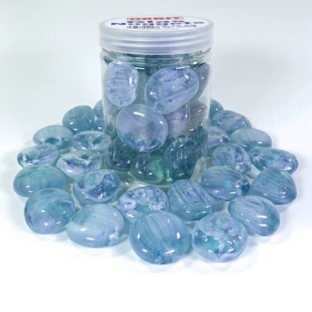 Glas-Nuggets arktikblau (30 x 15 mm) 0,75 kg Dose