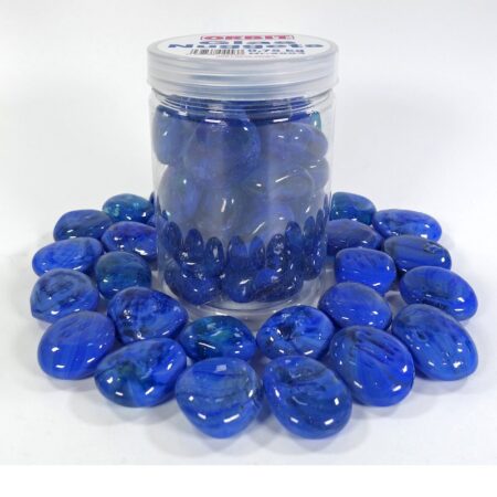 Glas-Nuggets dunkelblau (30 x 15 mm) 0,75 kg Dose