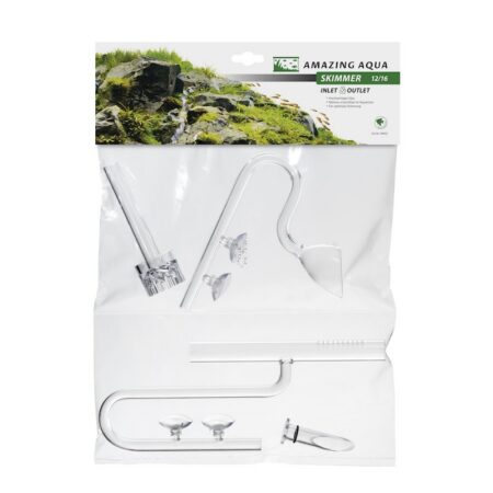 Glas Ein-/Auslass mit Skimmer (12 mm)