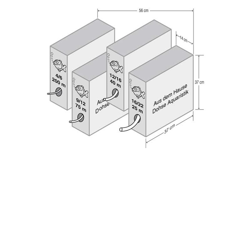 Luftschlauch 4/6 mm Abrollbox (200 m)